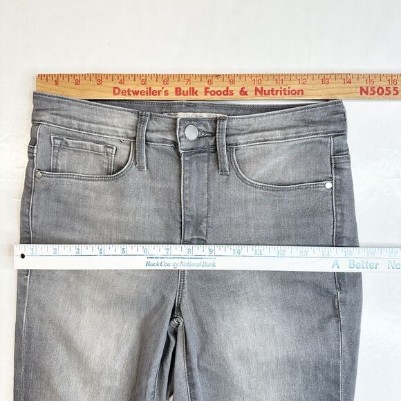 Athleta Skinny Ankle Jeans Womens 6 Gray Sculptek Stretch Denim Raw Hem Fray - Picture 3 of 10